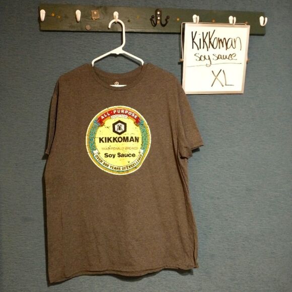 😊 Kikkoman soy sauce t-shirt size xl - Picture 1 of 3